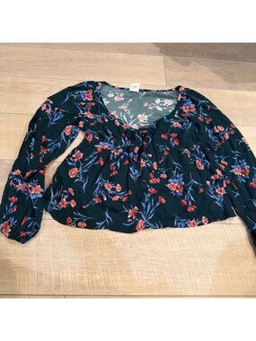 AMERICAN EAGLE WOMENS FLORAL BLOUSE NEW XS